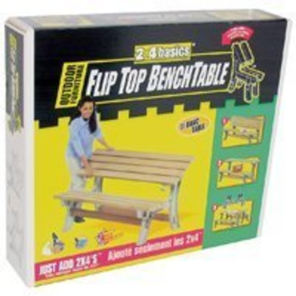 2 X 4 Basics 2x4basics 90110 Comfortable Sturdy Flip Top Bench Table, Wood 90110